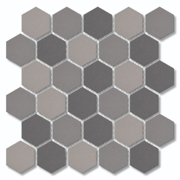 Hexagon Dark Grey Mix