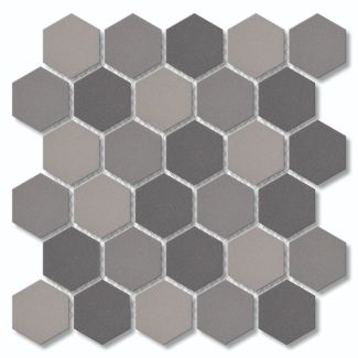 Hexagon Dark Grey Mix