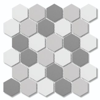 Hexagon Light Grey Mix